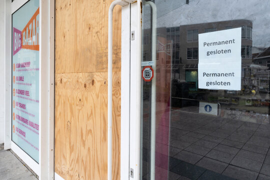 Vlissingen, Netherlands - November 16, 2023: Big Bazar branch permanently closed due to bankruptcy