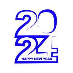 2024 happy new year unit post template icon vector illustration eps