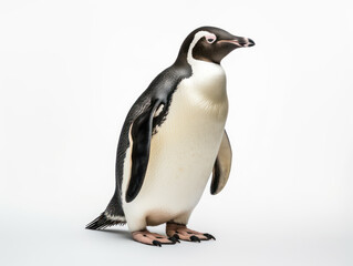 Fototapeta premium Penguin Studio Shot Isolated on Clear White Background, Generative AI