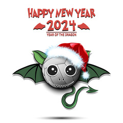 Happy New year. Volleyball ball in the form of dragon