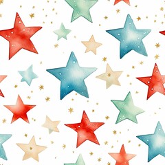 Obraz premium christmas themed seamless stars textures