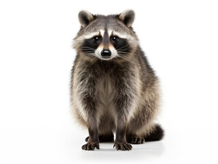 Fototapeta premium Raccoon Studio Shot Isolated on Clear White Background, Generative AI