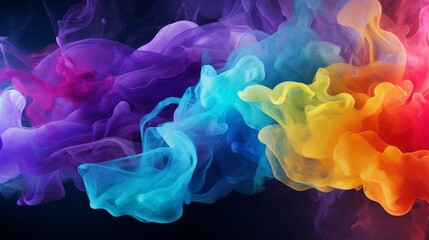 Dynamic colors mix in theoretical scenery pattern