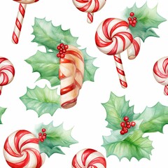 Naklejka premium candy themed christmas texture