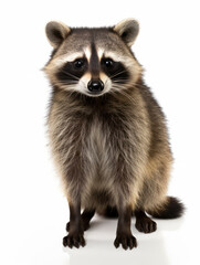 Obraz premium Raccoon Studio Shot Isolated on Clear White Background, Generative AI