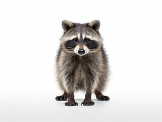 Obraz premium Raccoon Studio Shot Isolated on Clear White Background, Generative AI