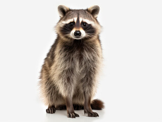 Obraz premium Raccoon Studio Shot Isolated on Clear White Background, Generative AI