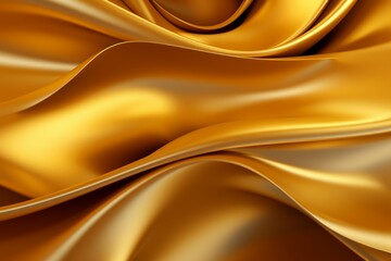 Exquisite Gold fabric satin background. Backdrop luxury. Generate Ai