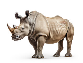 Obraz premium Rhino Studio Shot Isolated on Clear White Background, Generative AI