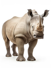 Obraz premium Rhino Studio Shot Isolated on Clear White Background, Generative AI