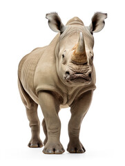 Obraz premium Rhino Studio Shot Isolated on Clear White Background, Generative AI