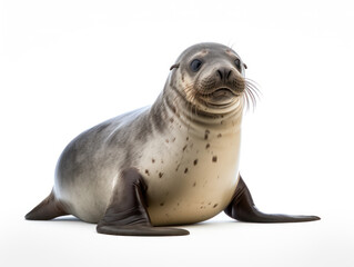 Seal Studio Shot Isolated on Clear White Background, Generative AI