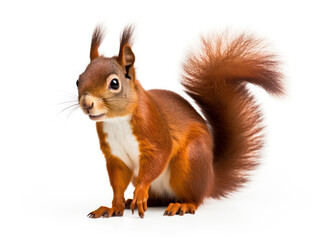Obraz premium Squirrel Studio Shot Isolated on Clear White Background, Generative AI