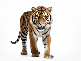 Fototapeta premium Tiger Studio Shot Isolated on Clear White Background, Generative AI