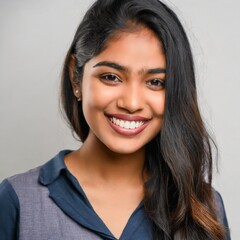Fototapeta premium Young Indian woman with clean background