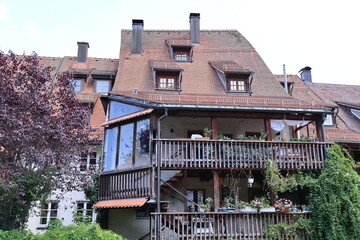 Historisches Bauwerk in der Altstadt von Villingen, einem Stadtteil von Villingen-Schwenningen in...