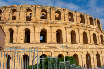 Fototapeta premium The Amphitheatre of El Jem modern-day city of El Djem, Tunisia, formerly Thysdrus 