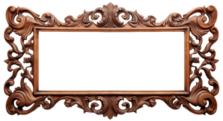 Wooden rectangular frame, cut out