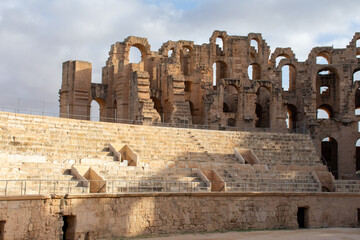 The Amphitheatre of El Jem modern-day city of El Djem, Tunisia, formerly Thysdrus 