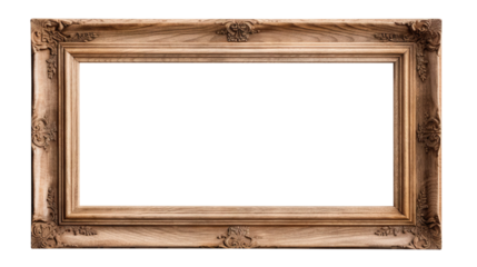 Wooden rectangular frame, cut out