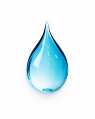 one water drop isolated on white background