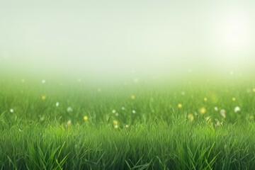 Fototapeta na wymiar Grass mockup background. Sunny day. Generate Ai