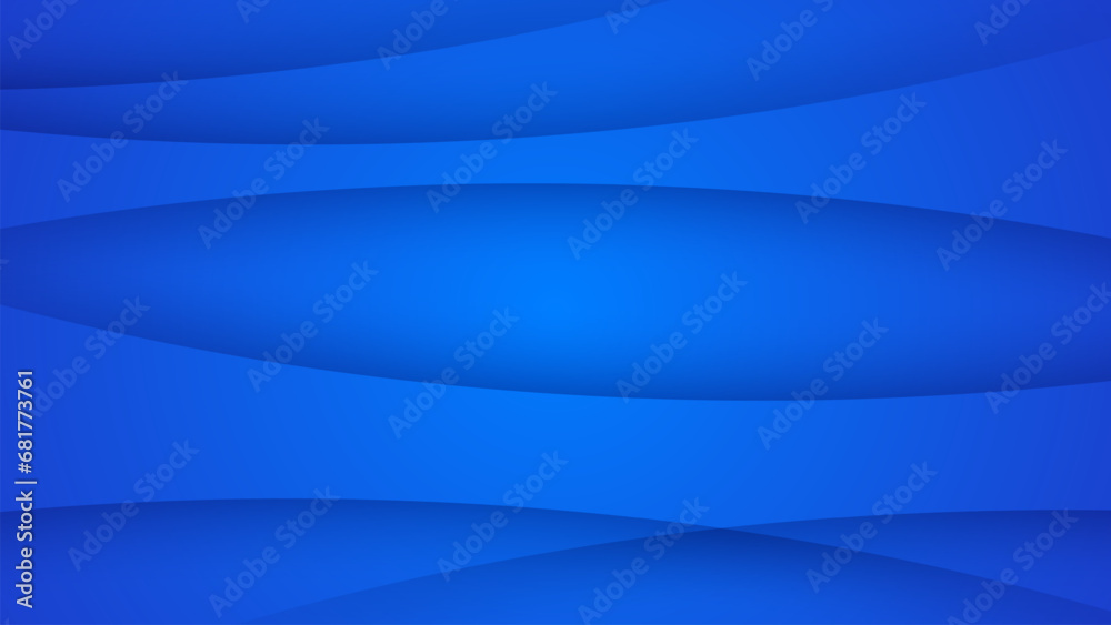 Wall mural simple blue background. dynamic shapes with gradient colors