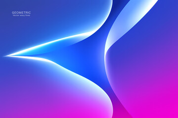 Minimal Abstarct Dynamic textured background design in 3D style with blue and purple colors. Vector illustration.