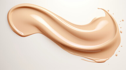 Beige viscous liquid. Skin care beige cosmetic cream