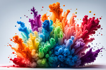 colorful 3d explosion