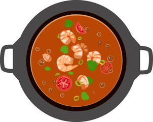 Traditional shrimp soup