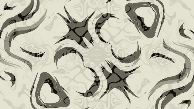 Abstract background with black and white lines. High quality 4k footage