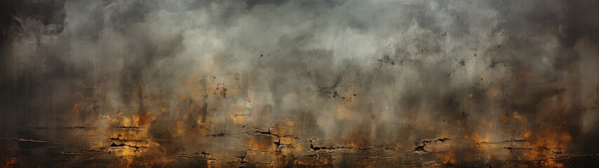 Dramatic and Brooding Abstract Painting of a Desolate Landscape