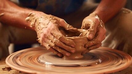 Fototapeta premium hands holding a plate