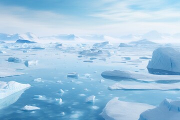 Catastrophic Ice sheet melting. Climate change. Generate Ai