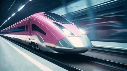 Fototapeta premium a train on the railway tracks