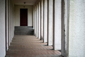 corridor with columns