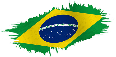 Brushstroke flag of Brazil
