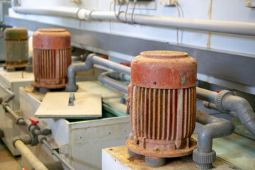 electric pump motors of industrial machines