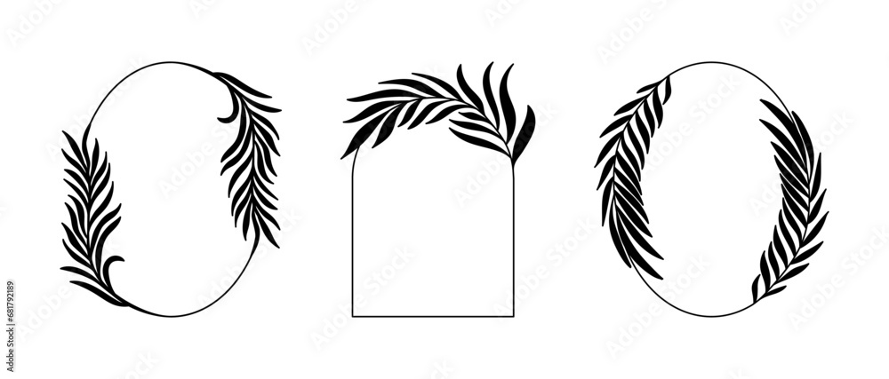 Aufkleber vector design template in simple modern style with copy space for text, backgrounds and frames, soci