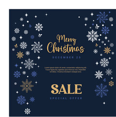 Fototapeta na wymiar Elegant Merry Christmas, Xmas & Happy New Year festive design with beautiful snowflakes and stars in modern style. Christmas & Xmas vector illustration 