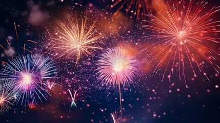 Naklejka premium fireworks in the sky