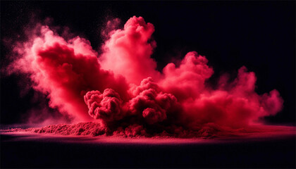 Arte della polvere colorata: l'esplosione della creatività AI - obrazy, fototapety, plakaty