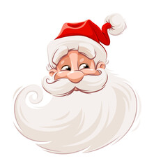 Smiling Santa Claus Christmas character face vector