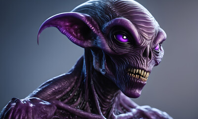 Alien 3D Art Graphic Banner Website Design Fantasy Gift Card Background - ai generated