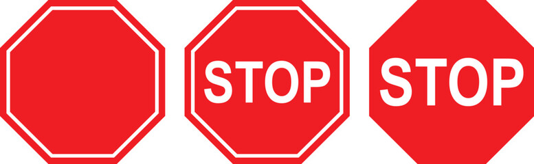 stop sign red warning caution