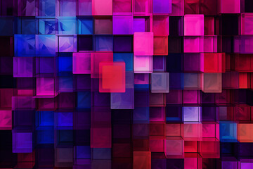 Abstract digital gradient, colorful pixels in pink and purple colors Flow of digital information Technology futuristic background