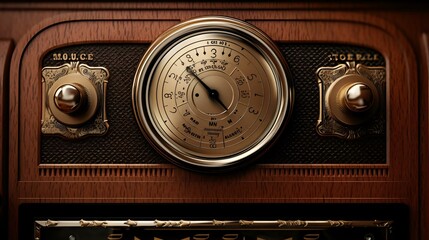 a clock with a round face