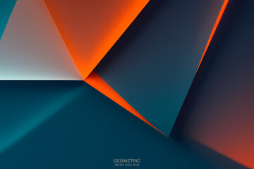 Fototapeta premium Minimal Abstarct Dynamic textured background design in 3D style with orange color. Vector illustration.