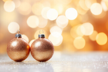 Christmas holidays composition baubles background